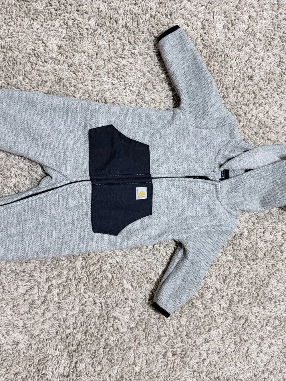 Carhartt Men’s Light Gray Zip-Up Sweater